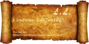 Lindtner László névjegykártya