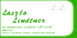 laszlo lindtner business card